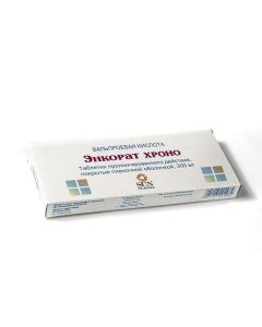 Valproevaya acid - Encorat tablets 300 mg, 100 pcs. texas Pharmacy Online - texas.buy-pharm.com