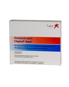 Zuklopentyksol - Clopixol depot solution for in / mouse. enter oil 200 mg / ml 1 ml ampoules 1 pc. texas Pharmacy Online - texas.buy-pharm.com