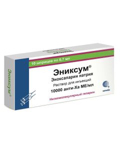 enoksaparyn sodium - Enixum injection for injection 7000 anti-XA ME / 0.7 ml 0.7 ml syringes 10 pcs. texas Pharmacy Online - texas.buy-pharm.com