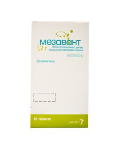 mesalazane - Mesavant tablets of prolonged action, enteric coated 1.2 g 60 pcs. texas Pharmacy Online - texas.buy-pharm.com
