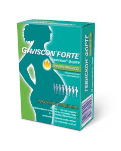 Sodium alhynat, Sodium bicarbonate, Calcium carbonate - Gaviscon Forte sachets 10 ml, 12 pcs. for pregnant women texas Pharmacy Online - texas.buy-pharm.com