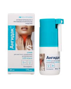 benzydamine - Anhidak spray for topical use dosed 0.255 mg / dose (176 doses) 30 ml texas Pharmacy Online - texas.buy-pharm.com