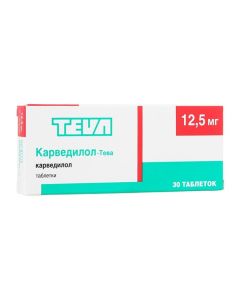 Carvedilol - Carvedilol-Teva tablets 12.5 mg 30 pcs. texas Pharmacy Online - texas.buy-pharm.com