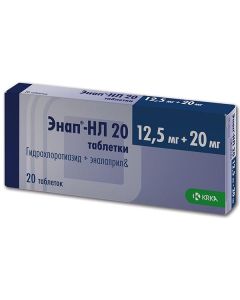 Hydrohlorotyazyd, enalapril - Enap-NL 20 tablets 12.5 mg + 20 mg 20 pcs. texas Pharmacy Online - texas.buy-pharm.com