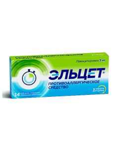 Levocetirizine - Elcet tablets coated.pl.ob. 5 mg 14 pcs texas Pharmacy Online - texas.buy-pharm.com