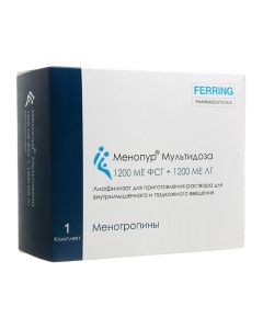 Menotropyn - Menopur Multidose lyophilisate d / pr. r-ra d / hypodermic. 1200 IU FSH + 1200 IU LH syringe 1 pc. texas Pharmacy Online - texas.buy-pharm.com