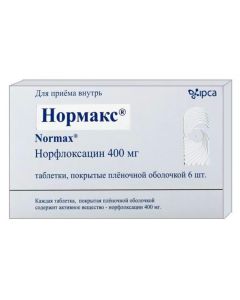 norfloxacin - Normax tablets 400 mg, 6 pcs. texas Pharmacy Online - texas.buy-pharm.com