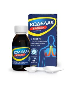 Ambroksol, Sodium hlytserryzynat, thyme polzucheho trav ekstrakt - Codelac Broncho elixir with thyme 100 ml texas Pharmacy Online - texas.buy-pharm.com