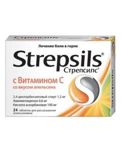 amylmetacresol, dichlorobenzyl alcohol, ascorbic acid - Strepsils with vitamin C tablets, 24 pcs. texas Pharmacy Online - texas.buy-pharm.com