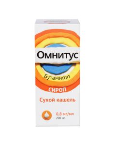 butamirate - Omnitus syrup 0.8 mg / ml, 200 ml texas Pharmacy Online - texas.buy-pharm.com