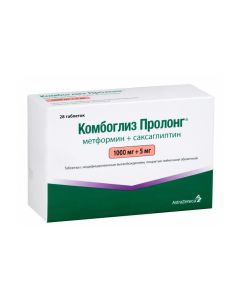metformin hydrochloride, Saksahlyptyn - Combogliz tablets prolong 1000 + 5 mg, 28 pcs. texas Pharmacy Online - texas.buy-pharm.com