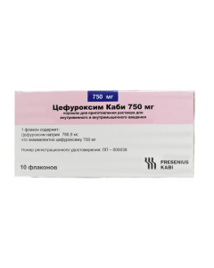 Cefuroxime - Cefuroxime Kabi bottles 750 mg, 10 pcs. texas Pharmacy Online - texas.buy-pharm.com
