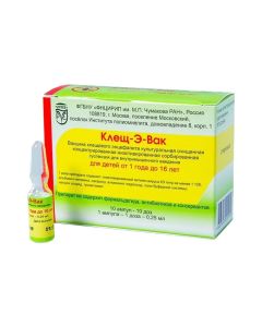 Vaccine for Prevention kleschevoho entsefalyta - Tick-E-Vac susp. for v / m input. 0.25 ml / ampoule dose 0.25 ml 10 texas Pharmacy Online - texas.buy-pharm.com