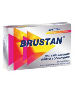 Ibuprofen, Paracetamol - Brustan tablets, 10 pcs. texas Pharmacy Online - texas.buy-pharm.com