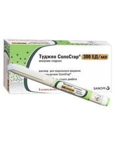 insulin glargine - Tujeo SoloStar rr for p / kozh. enter 300ED / ml 1,5ml syringe pen 3 pcs. texas Pharmacy Online - texas.buy-pharm.com