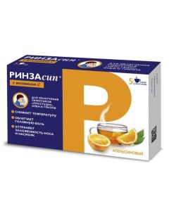 Paracetamol, ascorbic acid, caffeine, Fenyramyn, phenylephrine - Rinzasip with vitamin C powder for solution for oral administration Orange 5 g sachets 5 pcs. texas Pharmacy Online - texas.buy-pharm.com