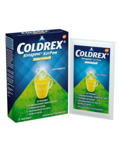 Paracetamol, phenylephrine, ascorbic acid - Coldrex HotRem lemon-flavored sachets, 5 g, 5 pcs. texas Pharmacy Online - texas.buy-pharm.com