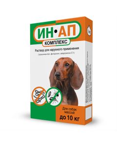 praziquantel, pyrantel, fenbendazole, aversektyn C1 - IN-AP complex withers at the withers for dogs and puppies up to 10 kg bottle of 1 pc. (BET) texas Pharmacy Online - texas.buy-pharm.com