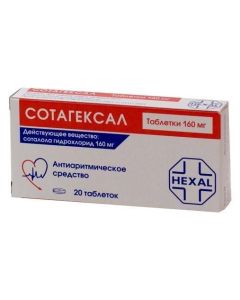 sotalol - Sotagexal tablets 160 mg, 20 pcs. texas Pharmacy Online - texas.buy-pharm.com