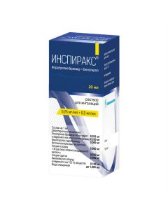 Ypratropyya bromide, fenoterol - Inspirax solution for inhalation 0.25 mg / ml + 0.5 mg / ml bottle of 20 ml texas Pharmacy Online - texas.buy-pharm.com
