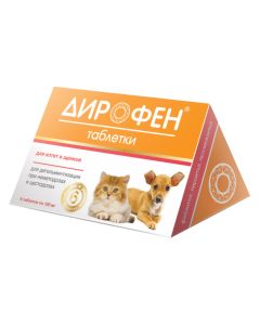 fenbendazole, pyrantel - Dirofen tablets 120 mg for kittens and puppies Api-San 6 pcs. texas Pharmacy Online - texas.buy-pharm.com