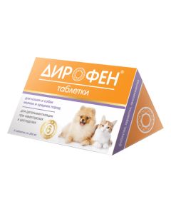 fenbendazole, pyrantel - Dirofen tablets 200 mg for cats and dogs of small and medium breeds Api-San 6 pcs. texas Pharmacy Online - texas.buy-pharm.com