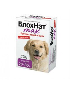 Fipronil, benzylbenzoate, diethyltoluamide, metoprene - FleaNet max drops at the withers for dogs 20-30 kg 3 ml pipette pack. (BET) texas Pharmacy Online - texas.buy-pharm.com