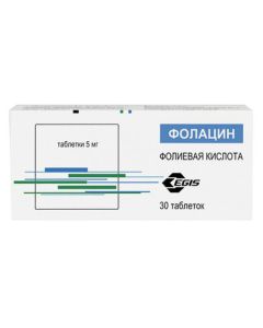 folic acid - Folacin tablets 5 mg, 30 pcs. texas Pharmacy Online - texas.buy-pharm.com