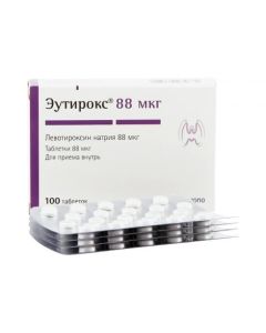 Levothyroxine sodium - Eutiroks tablets 88 mcg, 100 pcs. texas Pharmacy Online - texas.buy-pharm.com