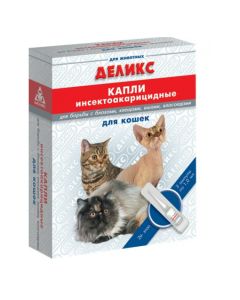 permethrin - Delix drops insect-acaricidal drops for cats pipettes 3 pcs. (BET) texas Pharmacy Online - texas.buy-pharm.com