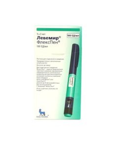 Insulin detemyr - Levemir Flexpen solution for p / p injected 100 IU / ml 3 ml cartridges in syringe pens 5 pcs. texas Pharmacy Online - texas.buy-pharm.com