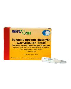 The vaccine for the prevention of rubella - Rubella vaccine live culture lyoph. for solution for s / c input. 0.5 ml / dose ampoule 1 texas Pharmacy Online - texas.buy-pharm.com