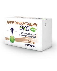 Ciprofloxacin - Ciprofloxacin Ecocifol tablets coated.pl.ob. 500 mg 10 pcs. texas Pharmacy Online - texas.buy-pharm.com