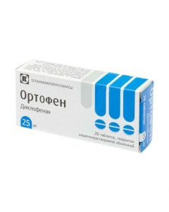 Diclofenac - Orthofen tablets 25 mg, 20 pcs texas Pharmacy Online - texas.buy-pharm.com