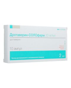 Drotaverine - Drotaverin-SOLOpharm solution for intravenous and intramuscular administration of 20 mg / ml 2 ml 10 pcs. texas Pharmacy Online - texas.buy-pharm.com