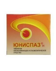 Drotaverine, Paracetamol - Unispaz N tablets, 12 pcs. texas Pharmacy Online - texas.buy-pharm.com
