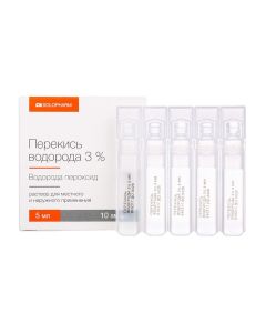 hydrogen peroxide - Hydrogen peroxide-SOLOpharm Politvist solution 3% 5 ml ampoules plastic 10 pcs. texas Pharmacy Online - texas.buy-pharm.com