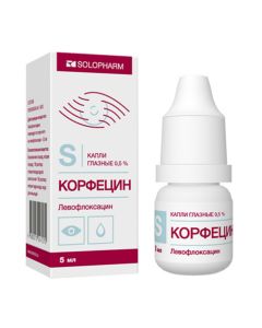 Levofloxacin - Corfecin-SOLOpharm eye drops 0.5% vial 5 ml texas Pharmacy Online - texas.buy-pharm.com