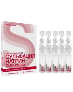 sulfacetamide - Sulfacil sodium SOLOpharm 20% 0.5 ml tube 5 dropper texas Pharmacy Online - texas.buy-pharm.com