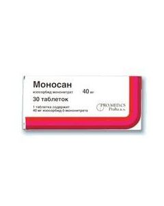 isosortexase mononitrate - Monosan tablets 40 mg, 30 pcs. texas Pharmacy Online - texas.buy-pharm.com