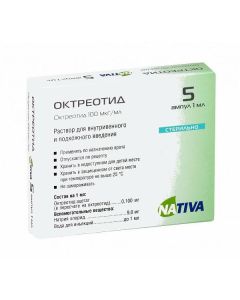 Octreotide - Octreotide solution for iv. and p / leather 100 Ојg / ml 1 ml ampoule 5 pcs. texas Pharmacy Online - texas.buy-pharm.com