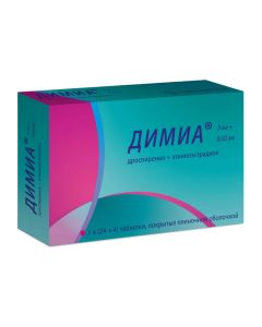 Drospyrenon, ethinyl estradiol - Dimia tablets 3 mg + 0.02 mg, 84 pcs. texas Pharmacy Online - texas.buy-pharm.com