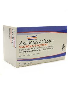 Zolendronovaya acid - Aklast solution for infusion 5 mg / 100 ml bottle of 100 ml texas Pharmacy Online - texas.buy-pharm.com