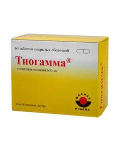 Tyoktovaya acid - Thiogamma tablets coated. 600 mg 60 pcs. texas Pharmacy Online - texas.buy-pharm.com
