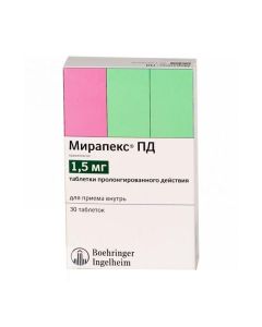 Pramypeksol - Mirapex PD tablets 1.5 mg, 30 pcs. texas Pharmacy Online - texas.buy-pharm.com
