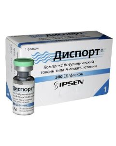 complex botulynycheskyy toxin type A-hemahhlyutynyn - Dysport lyophilisate d / prigot. solution d / injection. 300 units vials 1 pc. texas Pharmacy Online - texas.buy-pharm.com