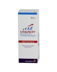 budesonide, formoterol - Symbicort Turbuhaler powder for inhalation 160 / 4.5 mcg / dose, 60 doses of texas Pharmacy Online - texas.buy-pharm.com