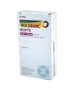 set Alendronic acid, Colecalciferol - Fosavans Forte tablets 70 mg + 140 mcg, 4 pcs. texas Pharmacy Online - texas.buy-pharm.com