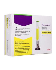 Dulahlutyd - Trulicity solution for p / leather. administration 0.75 mg / 0.5 ml syringe pen 0.5 ml 4 pcs. texas Pharmacy Online - texas.buy-pharm.com